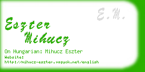 eszter mihucz business card